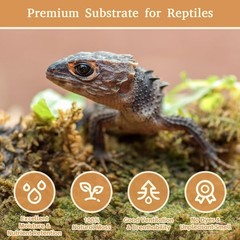 Riare 2.2LB Natural Sphagnum Moss for Reptiles- 50QT Reptile Substrate Moss f…