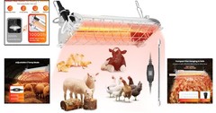 -Certified 400W Heat Lamp for Chickens – Adjustable & Safe for All Livestock