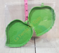 GREEN LEAF SHAPE REPTILE FEEDER FOOD WATER TRAY PACK OF 2 READ