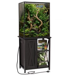 Herture Reptile Tank Stand 45-67 Gallon with Power Outlet