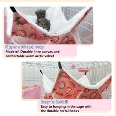 Pet Small Animal Hanging Hammock Ferret Bunkbed Hammock Cage Toy for Hamster …