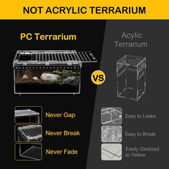 Large Reptile Tank PC Starter Kit,Escape Proof Tarantula Enclosure | Hermit Crab