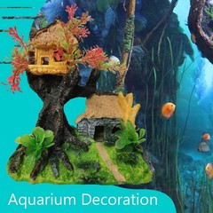 Hamiledyi 4PCS Aquarium Decoration, Fish Tank Artificial Resin Castle Ornamen…