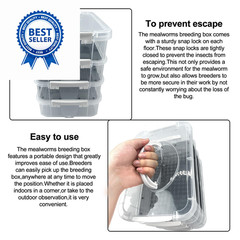 Mealworm Breeding Kit,Prevent Escape Mealworms 1 Count (Pack of 1)