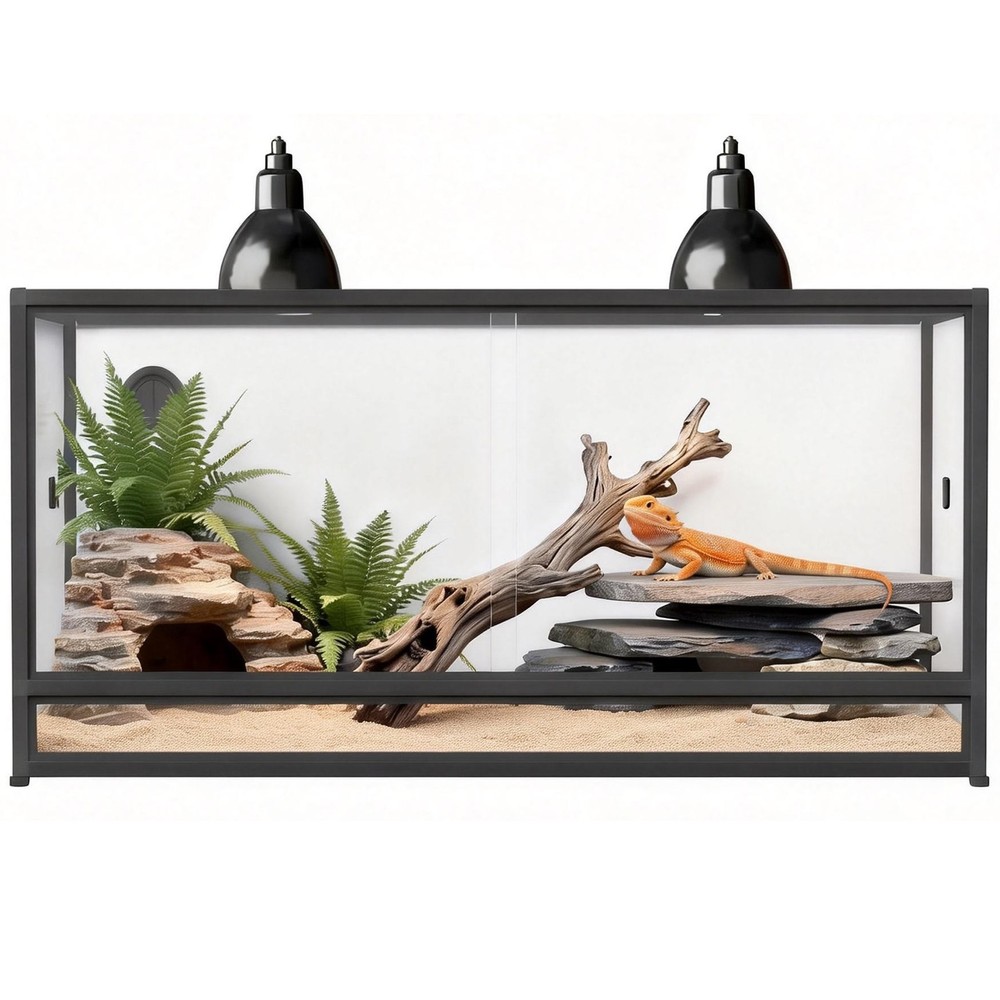 Reptile Enclosure 120 Gallon Large Terrarium Tank 4x2x2 Habitat