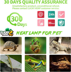 Reptile Heat Lamp – 100W (2Nd Gen) Heat Lamp Bulbs for Reptiles 2 Pack, Amphibia