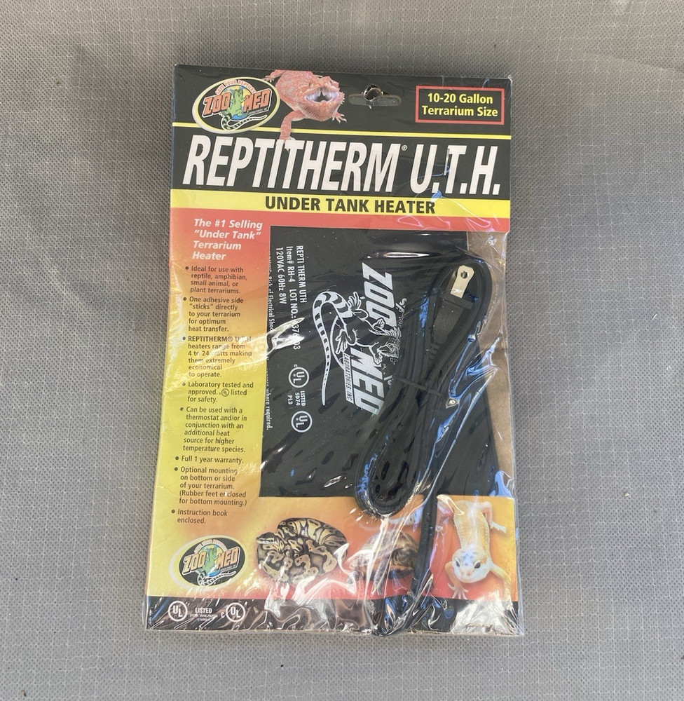 Zoo Med ReptiTherm U.T.H. Under Tank Heater RH-4 for 10-20 Gallon Terrarium