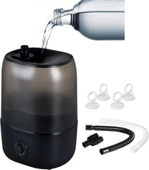 Adjustable Reptile Fogger Terrarium Humidifier, Large Tank Fog Machine with Doub