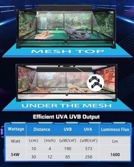 T5 UVA UVB Reptile Light Combo Kit100V-250V Wide Voltage, Reptile Light Fixtu…