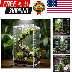 Jumping Spider Enclosure, Insect Terrarium, Bug Cage, Acrylic Terrarium for T…