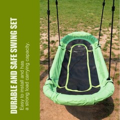 Platform Boat Swing 66 inch-Hanging Hammock Lounger Swing for Tree Backyard P…