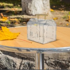 Jumping Spider Enclosure: – Acrylic Clear Ventilated Terrarium – 6.7×5.9×4.7″