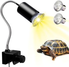 “””Reptile Heat Lamp, UVA UVB Light for Aquarium Turtle Tank, with 50w Basking B