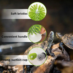 Turtle Brush with Suction Cup Turtle Brush Turtle Tank Accessories for Remove