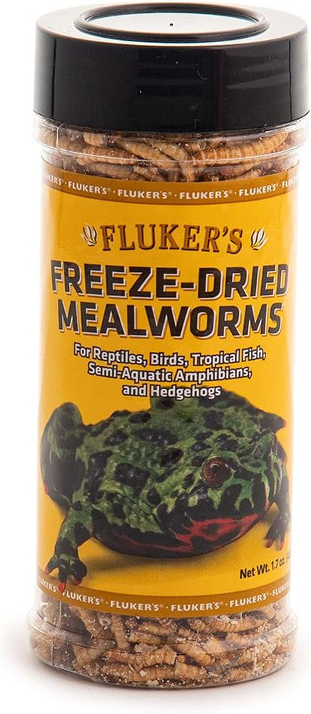 Fluker’s Freeze Dried Insects Mealworms Reptile Bird Fish Food 1.7 Oz