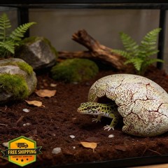 Dinosaur Egg Reptile Hide – Resin Cave for Leopard Gecko, Bearded Dragon and …