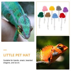 8Pcs Knitted Reptile Mini Hats Adorable Snake Lizard Wearing Adjustable Hats