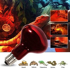 Infrared Heat Lamp Bulbs 75W 2 Pack,Red Basking Spot Light Bulb Reptile Heati…