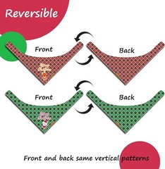 Christmas Dog Bandanas 2 Pack 4 Pattern Reversible Adjustable Winter Holiday …