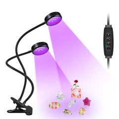 LEDLampsWorld USB UV Black Light Dual Head, 10W 395nm-405nm 2 Heads,