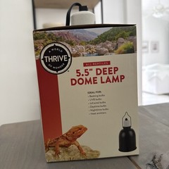 New Thrive 5.5″ Deep Dome Lamp Reptile Basking Ceramic Socket 6Ft Cord