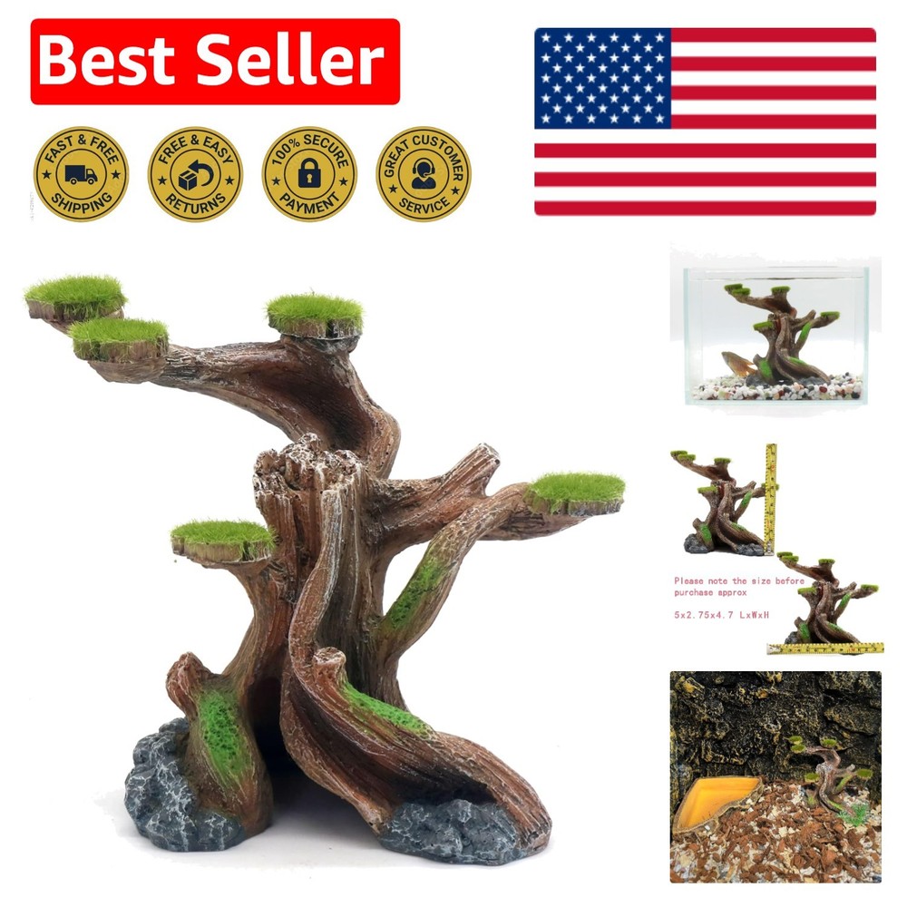 Artificial Moss Tree Trunk for Fish Tanks – Natural Look Aquarium Accessory