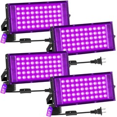 4 Pack 50W LED Black Light IP66 Waterproof, Outdoor 50W-4 Pack, Purple