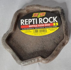 Zoo Med Repti Rock Reptile Food Dish Size Small 100% Recycled Plastic Natural