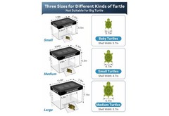Adjustable Turtle Basking Platform 9.8×6.3×6.3”Acrylic Turtle Topper & Dock …