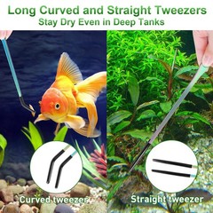 3 Pcs Colorful Stainless Steel Reptile Feeding Tongs Set