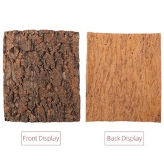2Pcs Reusable Cork Bark Terrarium Background Light Brown Reptile Habitat Decor