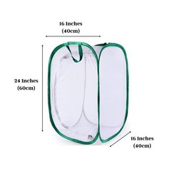 SunGrow Foldable Butterfly Habitat, 24″ Butterfly Cage for Caterpillars, Crea…