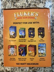 Flukers Mini Sun Dome Deep Flush Mount Lamp 5.5 in 100 Watt Max Turtles Reptiles