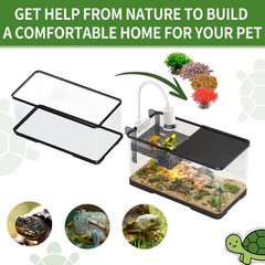 (Tank + Light + Filter + Filter Balls) Turtle Tank Kit, Turtle Tank Starter Kit,