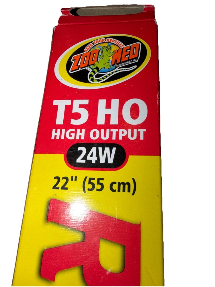 NEW in Box Zoo Med Reptisun T5 HO 24 W 22″ Fluorescent UVB Reptile Lamp
