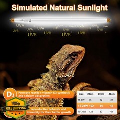 Hygger zoo UVB Light Reptile T5-22 Inch 2pk