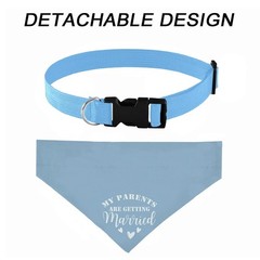 Blue My Parents Are Getting Married Dog Bandana Adjustable Pet Wedding Collar
