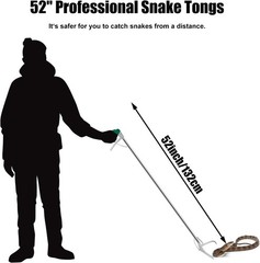 Wide Jaw Snake Grabber, Rubber Non-Slip Grip