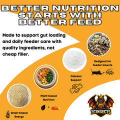 TC INSECTS Insect Chow High Protein Food for Dubia Roaches, Crickets & Feeders