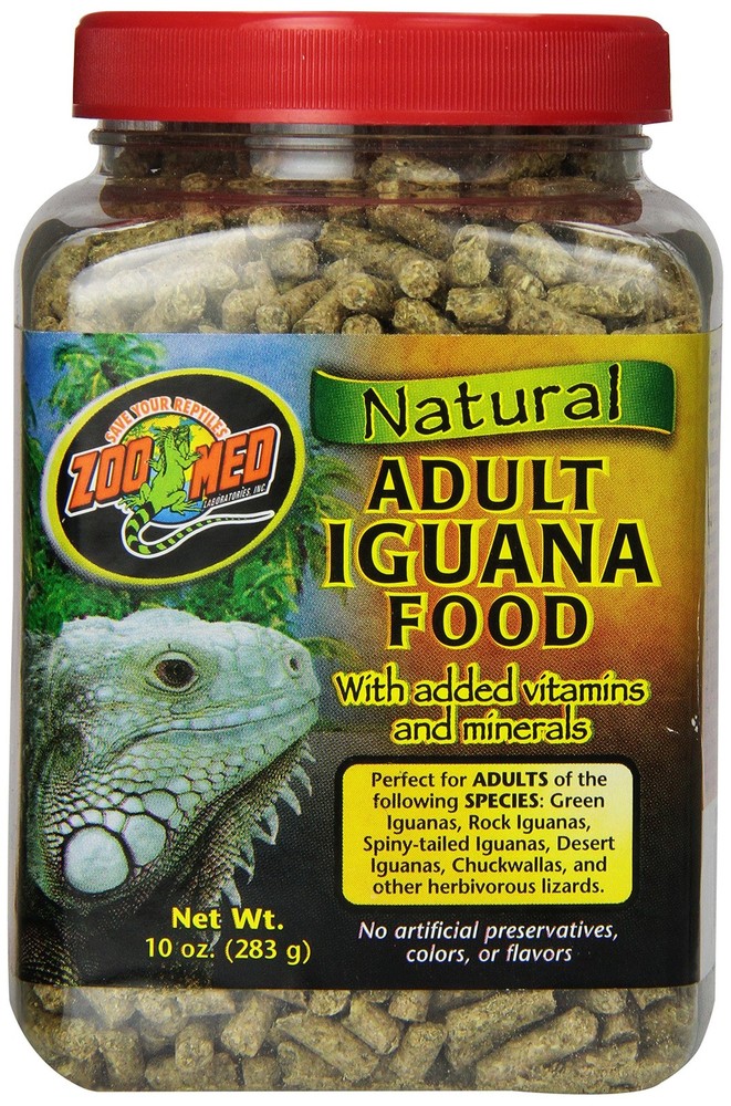 Zoo Med Iguana Adult Soft Moist Pellets 10 Oz Apples Carrots High Protein