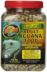 Zoo Med Iguana Adult Soft Moist Pellets 10 Oz Apples Carrots High Protein