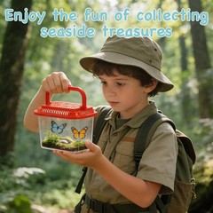 WCHOSOZH 10 Pcs Reptile Terrariums Carrier Cage with Lids, Plastic Fish Tank …