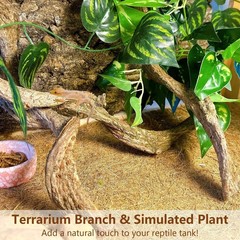 BNOSDM 3PCS Natural Reptile Climbing Branches Decor,0.8-1.2″ Thick Snake Clim…