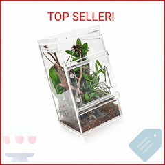 StyEdEk Pre-Assembled Jumping Spider Enclosure 3x3x6 Inch Acrylic Spider Cage In