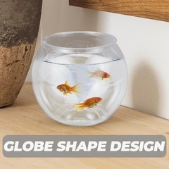 Mipcase Unbreakable Transparent Fish Tank Globe 5.90In 15x13cm, As Shown