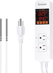 Reliable Dual Probe Thermostat – Remote Control with Alarm for Heating & Cooling
