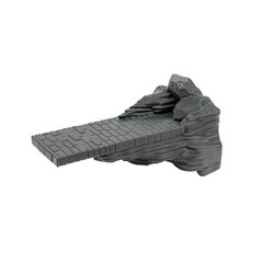 Plastic Cliff Rock Decors With Suction Cups for Glass Placement Use