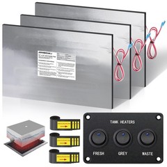 RV Tank Heater Pad 12V/13.5V,12″x18″ 3PCS RV Holding Tank Heater Pad with Aut…