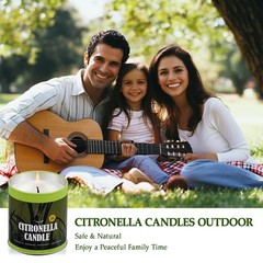 Citronella Candles Outdoor Set, 2 Pack Jar Candle for Patio Camping Backyard …