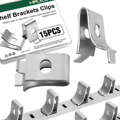 Mrdilla 15Pcs Metal Cabinet Shelf Clips, Adjustable Shelf Brackets for Kitche…